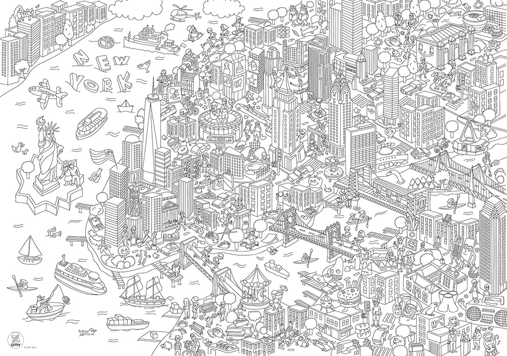 New York - Coloring Poster