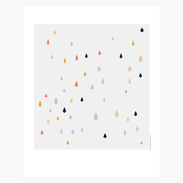 Print with colorful drops Drip Drop by BLU ART
