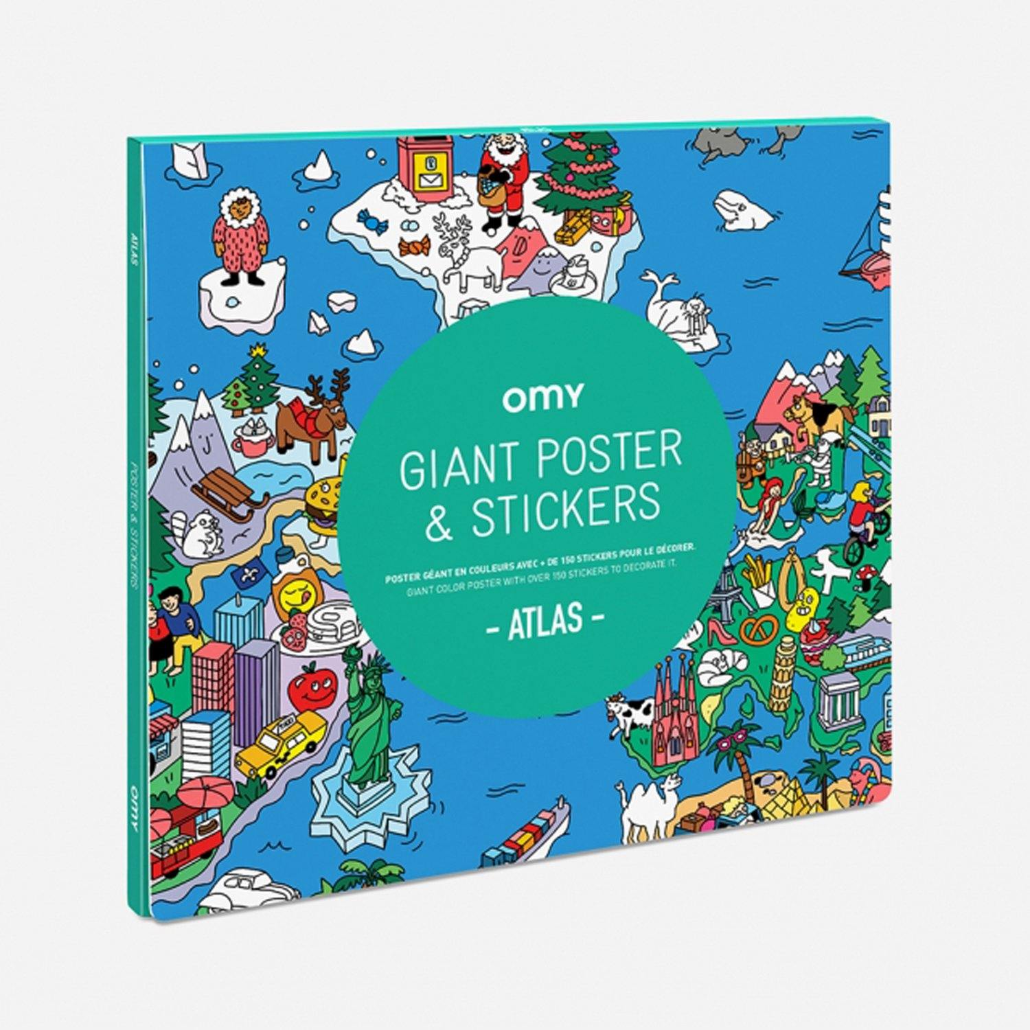 ATLAS - Giant Poster with Stickers - BLU KAT