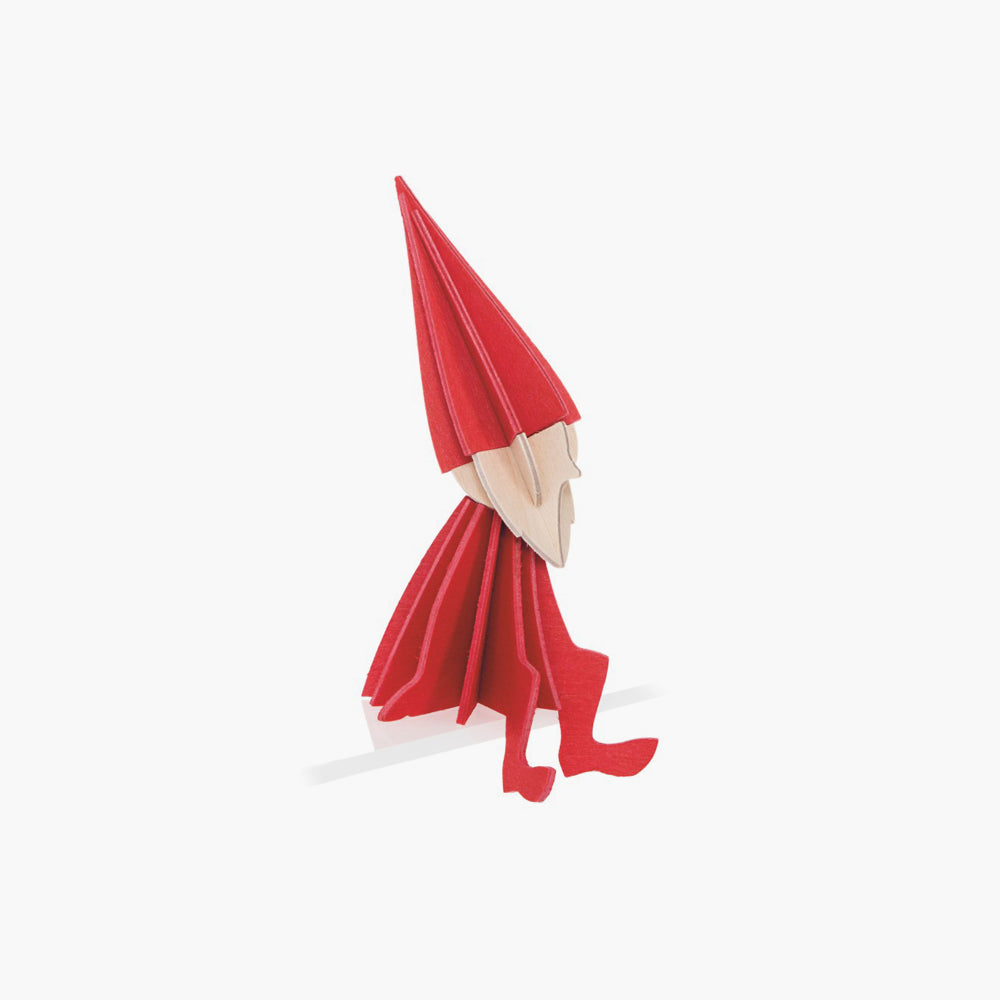 DIY elf in red made of 100% birch plywood from LOVI  