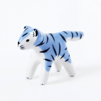 Mini Blue Tiger Ceramic Decoration from Dodo Toucan