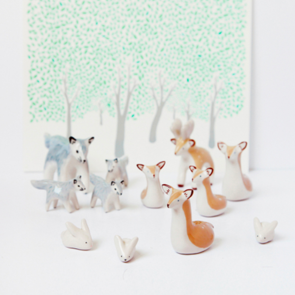 Mini Rabbit Ceramic Decoration