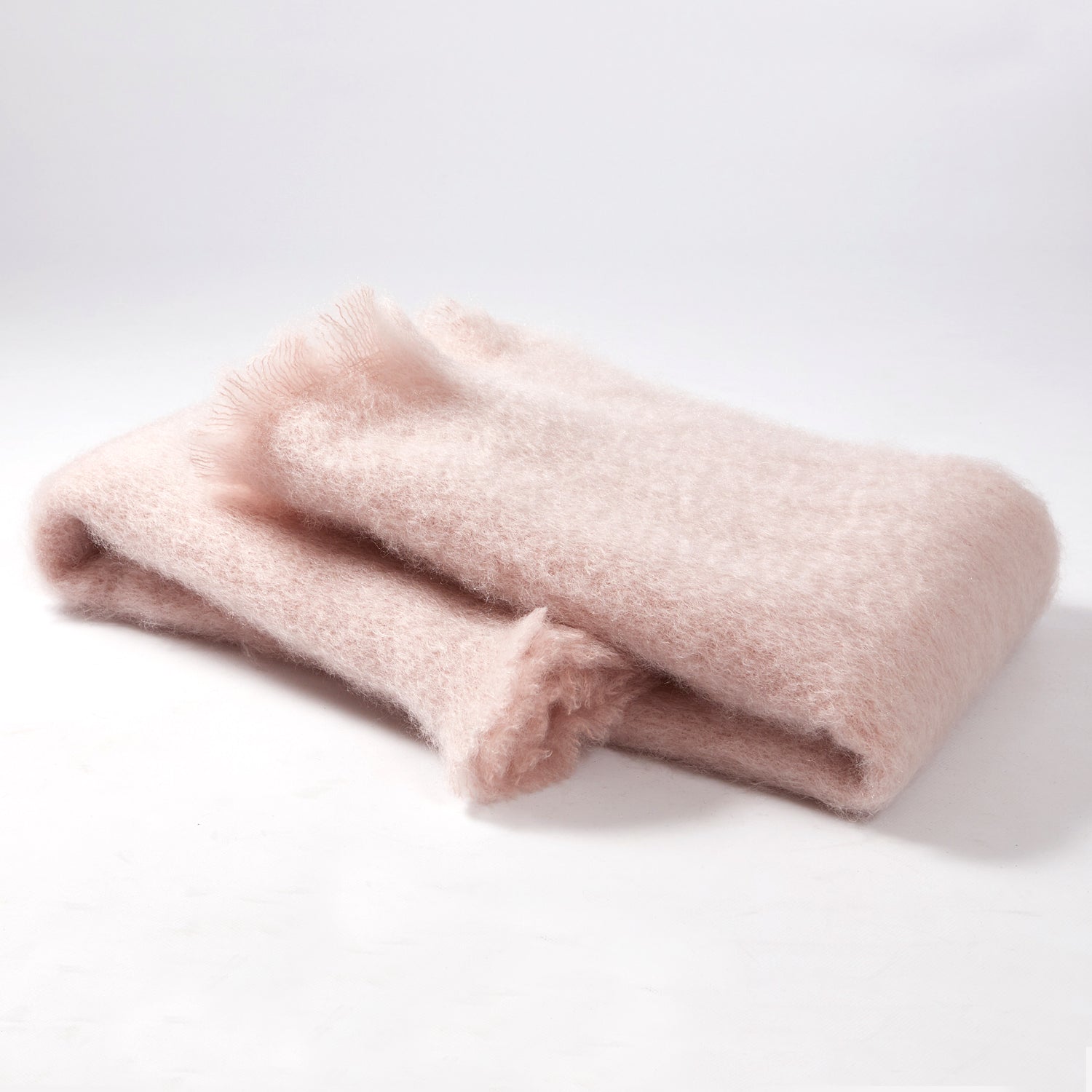 Mantas Ezcaray Lisos Powder Pink Mohai Throw - 130 x 200cm