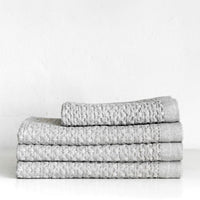 KONTEX Lattice Linen Waffle Bath Towel XL - Grey