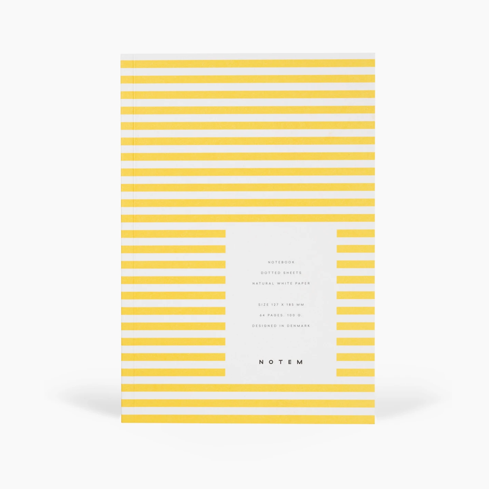 VITA Small Notebook in yellow and white stripes from Notem