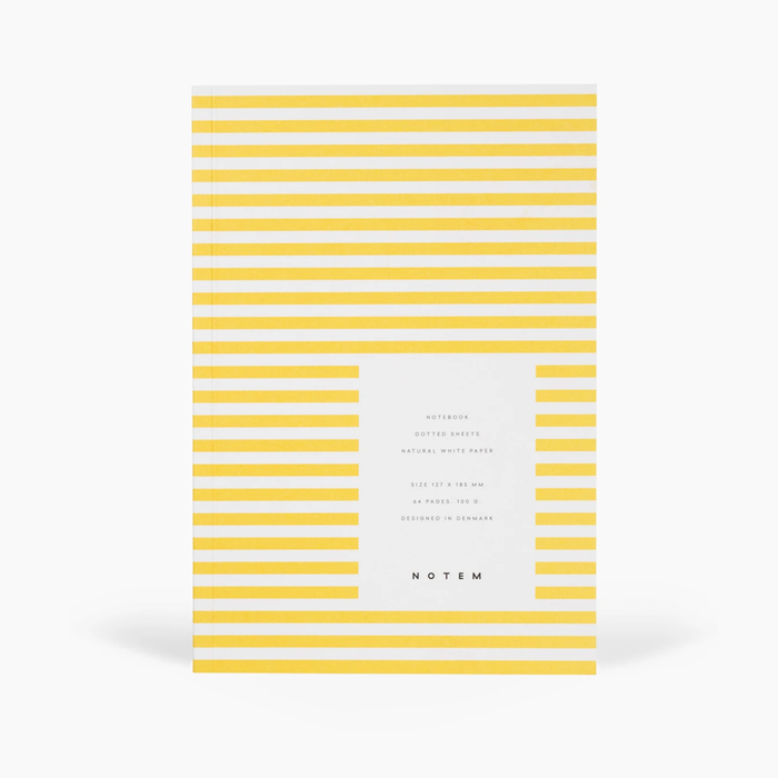 VITA Small Notebook in yellow and white stripes from Notem