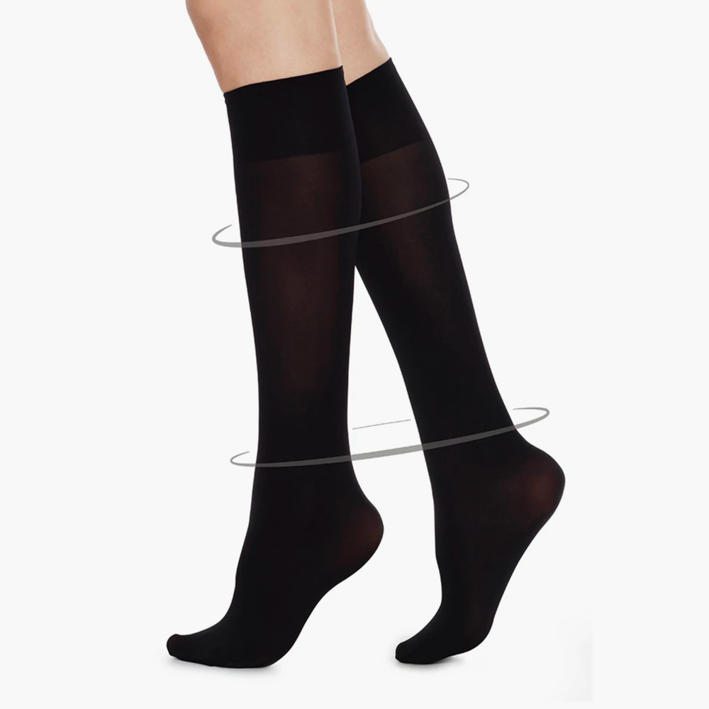 IRMA Black Support Knee-Highs - 60 DEN from Swedish Stockings