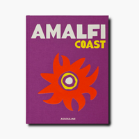 Table book in purple and red about the Amalfi coast.- BLU KAT
