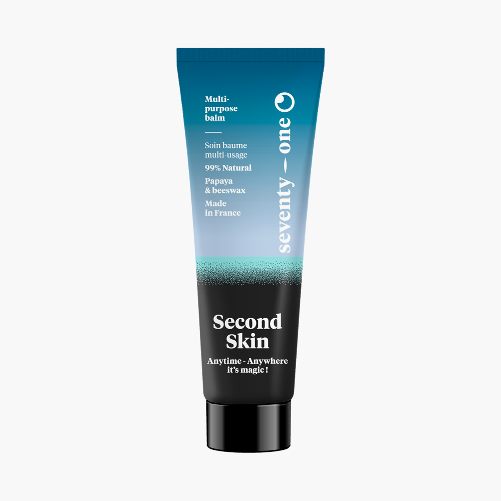 A versatile balm, initially created to repair surfers' fragile skins after sun, it can be used to moisturize and comfort all the little skin issues of everyday life!  Burns, scratches, irritations, sunburns, insect bites... this SOS balm is an all-in-one product and can be used by all the family members!