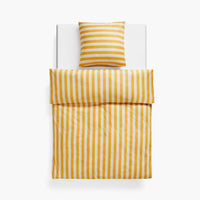 HAY Été Striped Duvet Cover 150 x 210 cm - Warm Yellow
