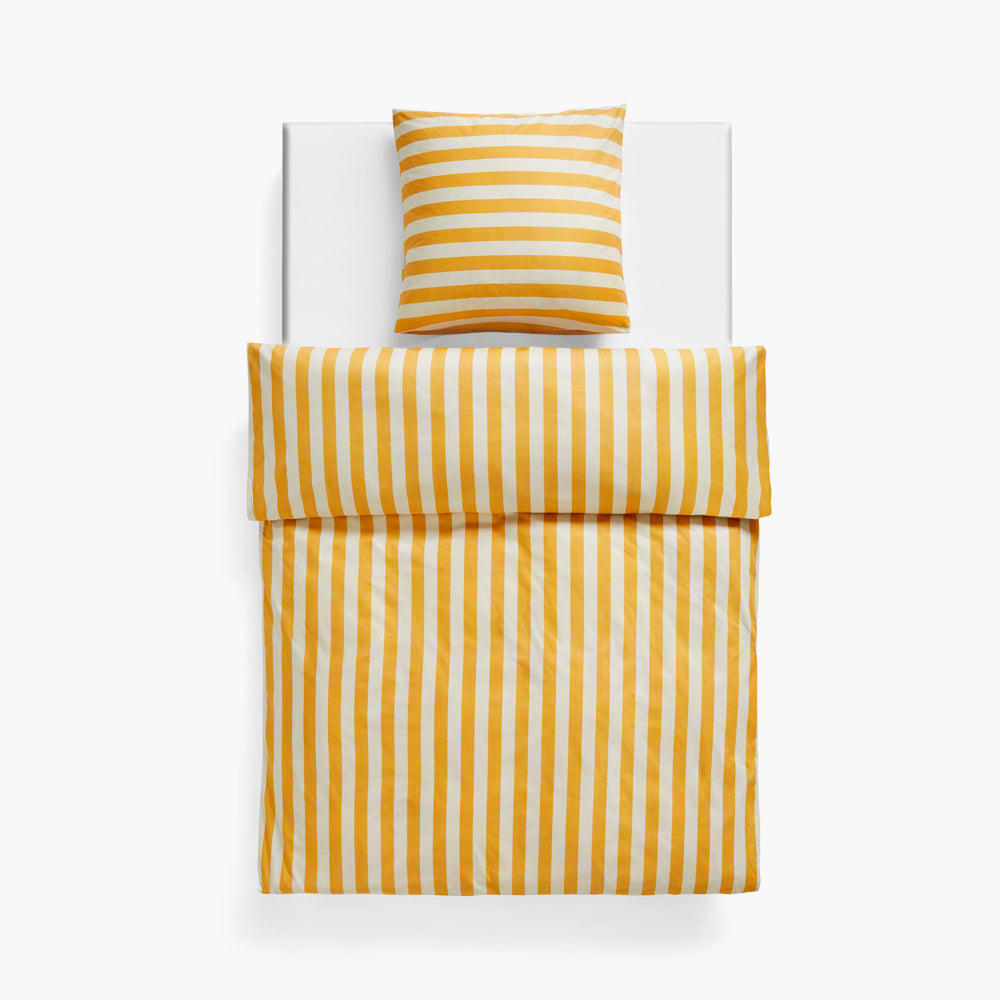 HAY Été Striped Duvet Cover 240 x 220 cm - Warm Yellow