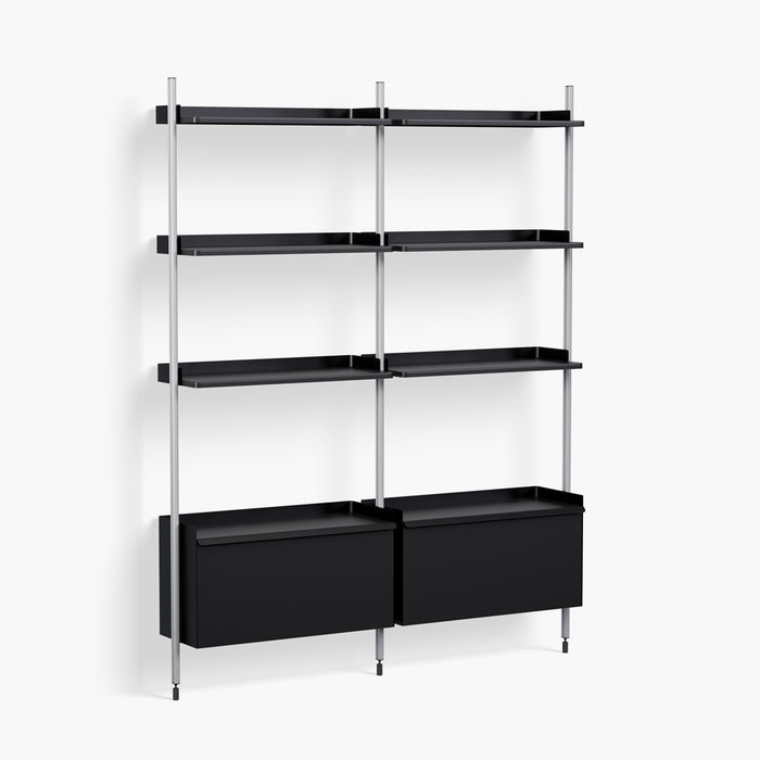 HAY PIER SHELVING SYSTEM 132 with two cabinets - 2 columns