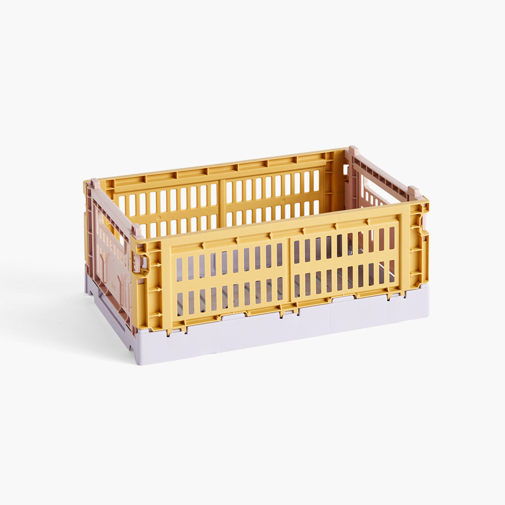 HAY Recycled Small Colour Crate Mix - Golden yellow mix