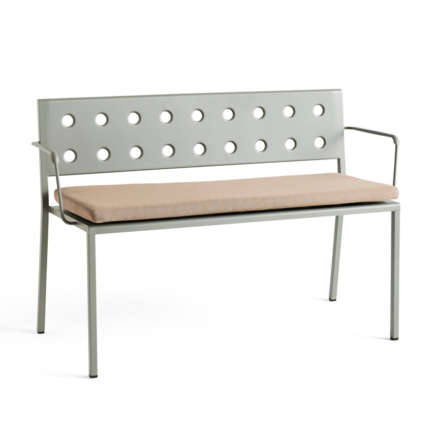 HAY Balcony Outdoor Dining Bench with Armrest - 121 cm