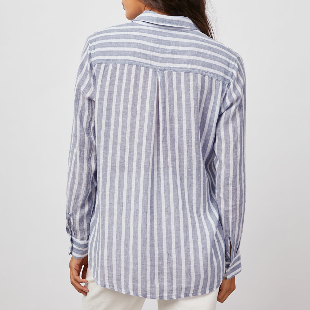 CHARLI Linen Shirt - RHONE STRIPE