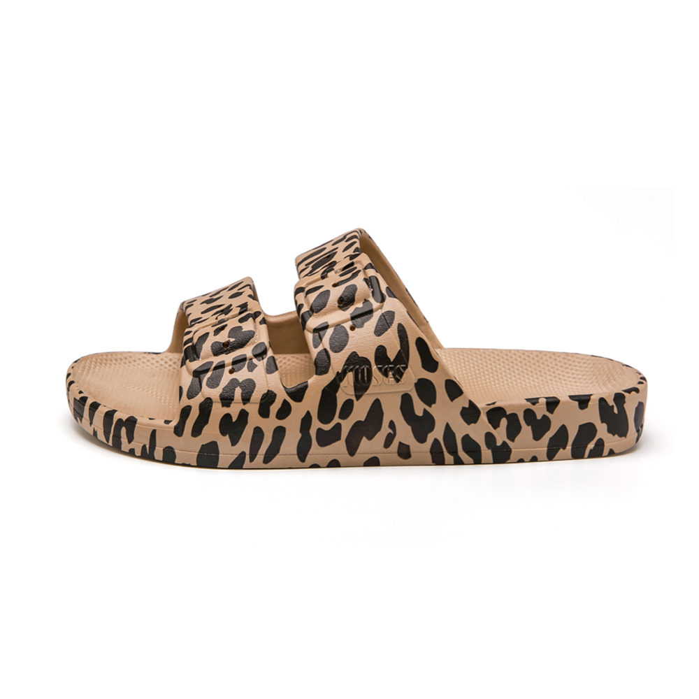 LEO CAMEL - Beige Kids sandals - Leopard Print