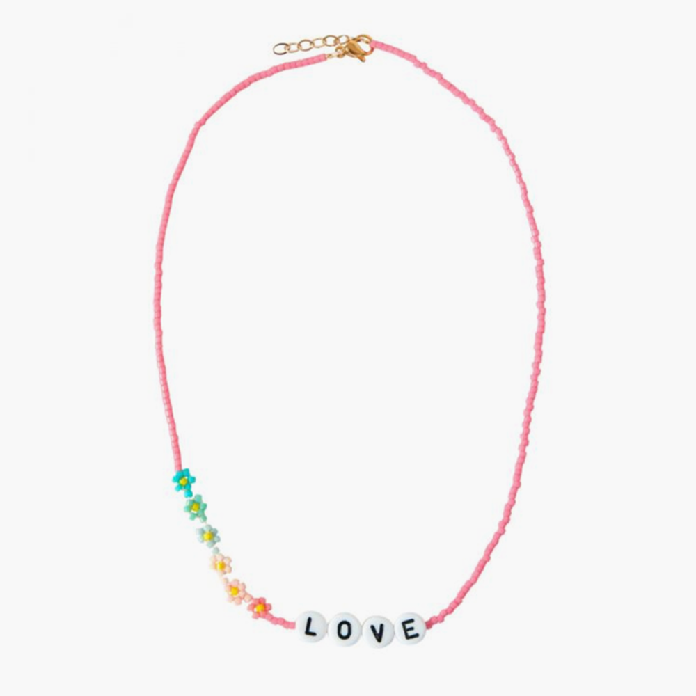 Miyuki Beads Pink 'Love' Necklace - Womens