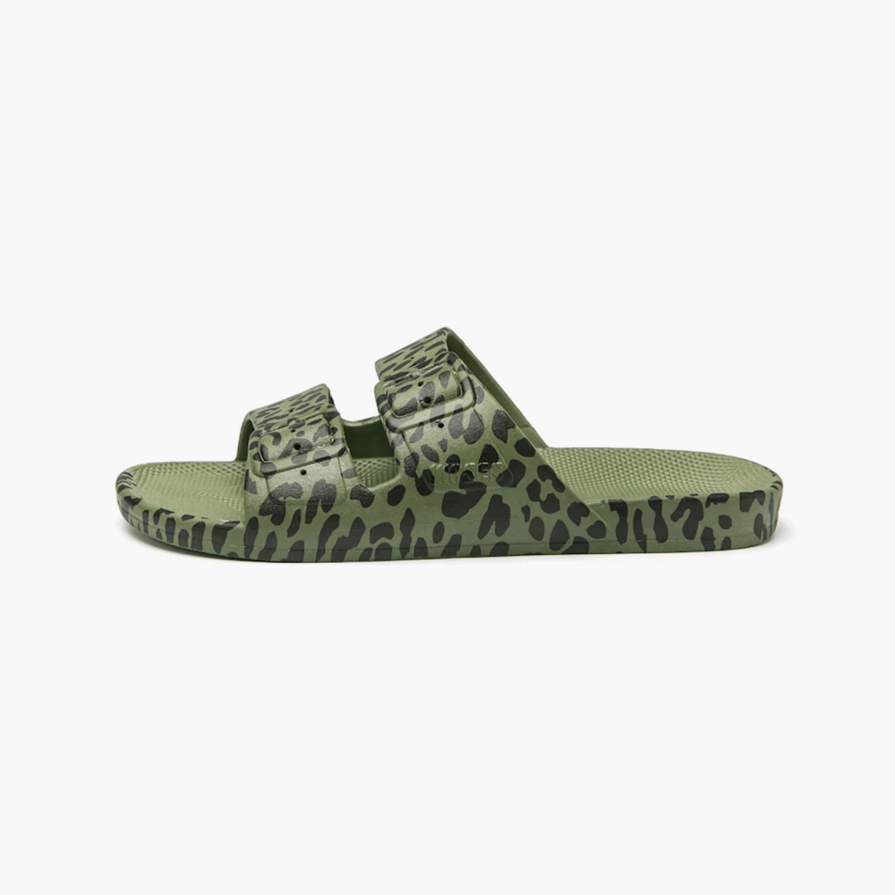 LEO CACTUS - Olive Green sandals - Leopard Print