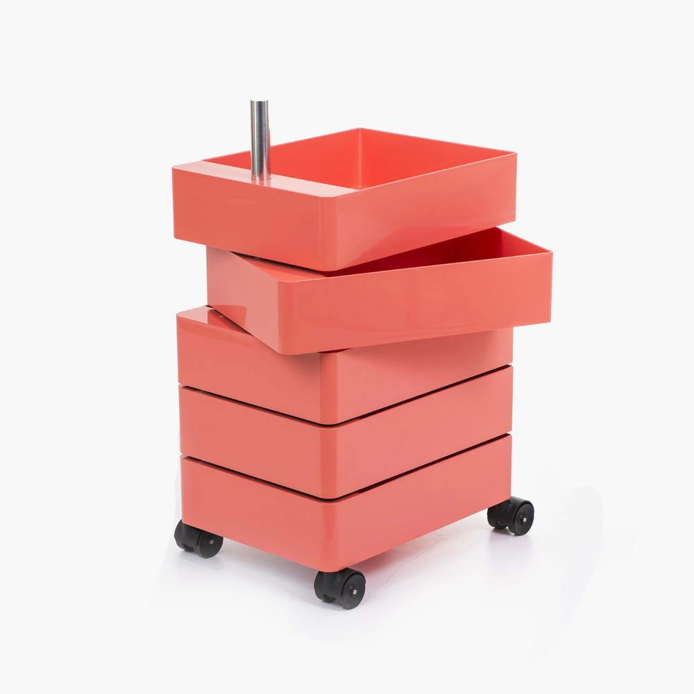 360° Container with 5 drawers in Coral- BLU KAT