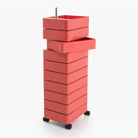 360° Container with 10 drawers in Coral - BLU KAT