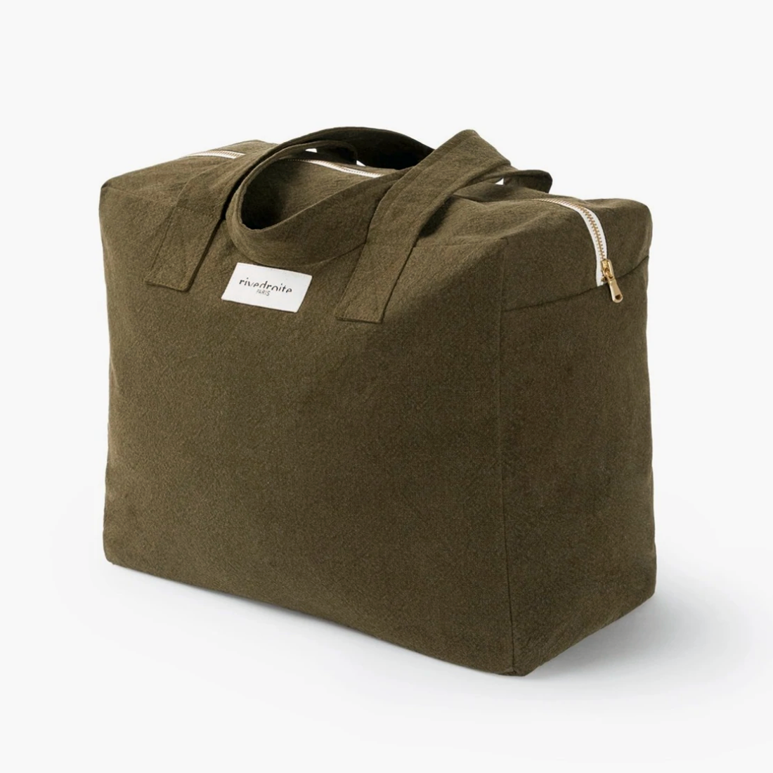 Olive Green Recycled Cotton Canvas 24-hr Bag - Célestin