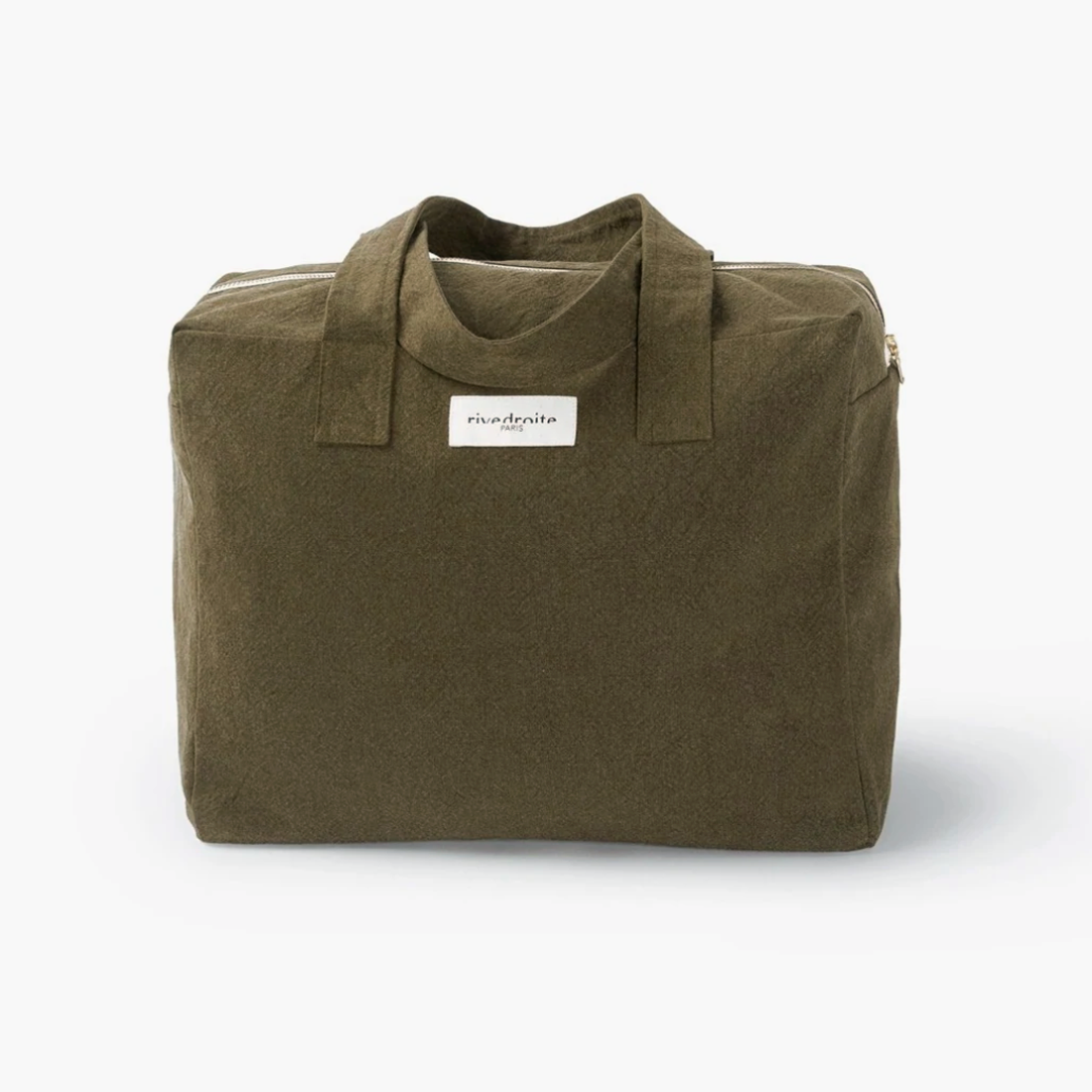 Olive Green Recycled Cotton Canvas 24-hr Bag - Célestin
