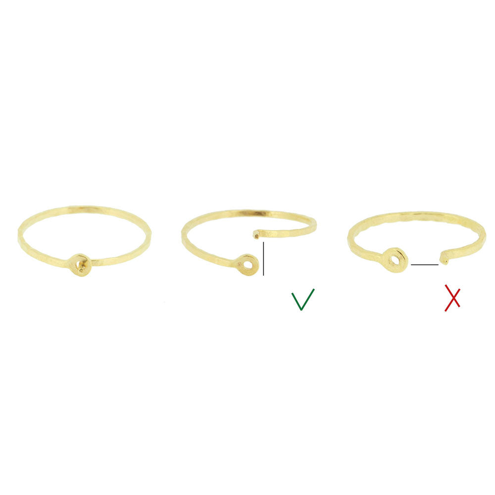 Small Dots Hoop Earring - Gold