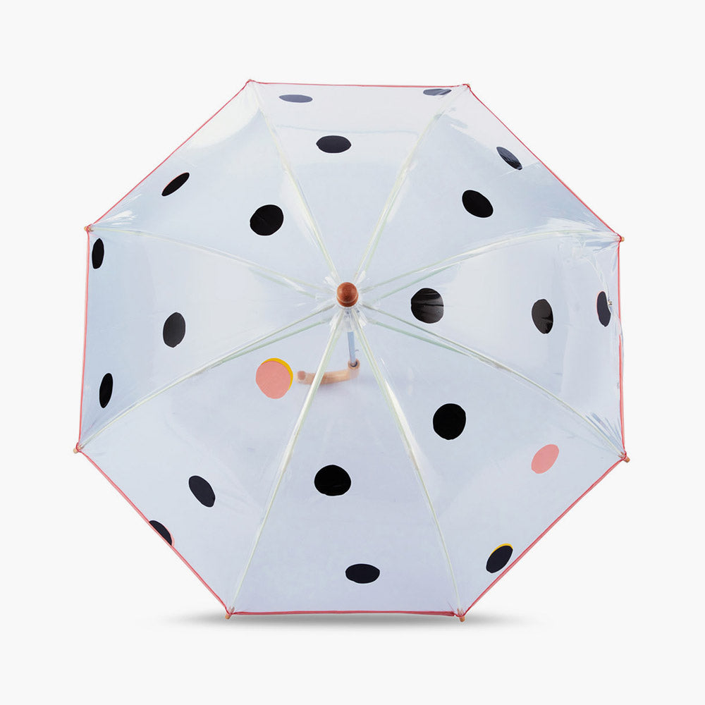 ANATOLE Kids clear dome polka dots umbrella