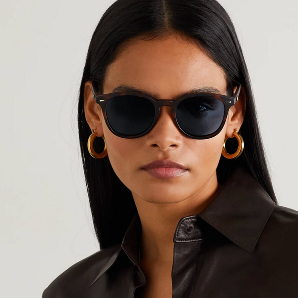Le Specs Bandwagon Round Sunglasses - MATTE TORT - BLU KAT