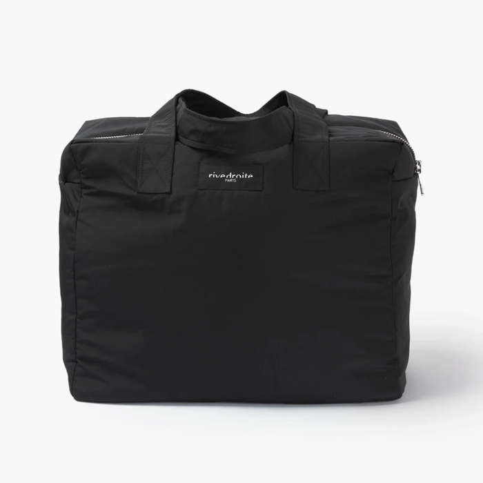 Rive Droite Black 24-H Bag in Upcycled Nylon 