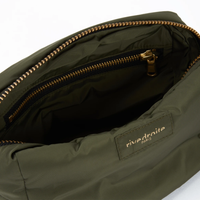 Rive Droite Olive Green Toiletry bag in Upcycled Nylon