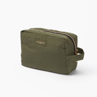 Rive Droite Olive Green Toiletry bag in Upcycled Nylon