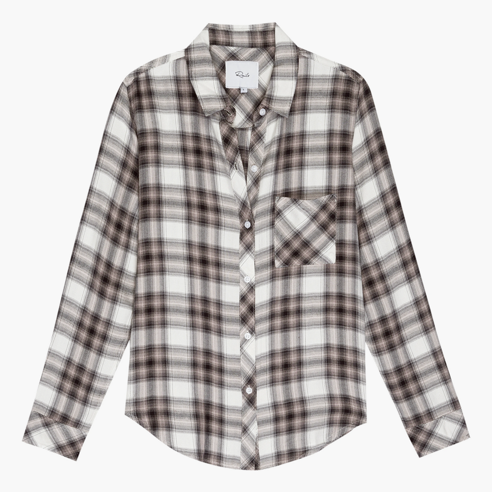 Hunter Plaid Shirt - IVORY COAL BLUSH