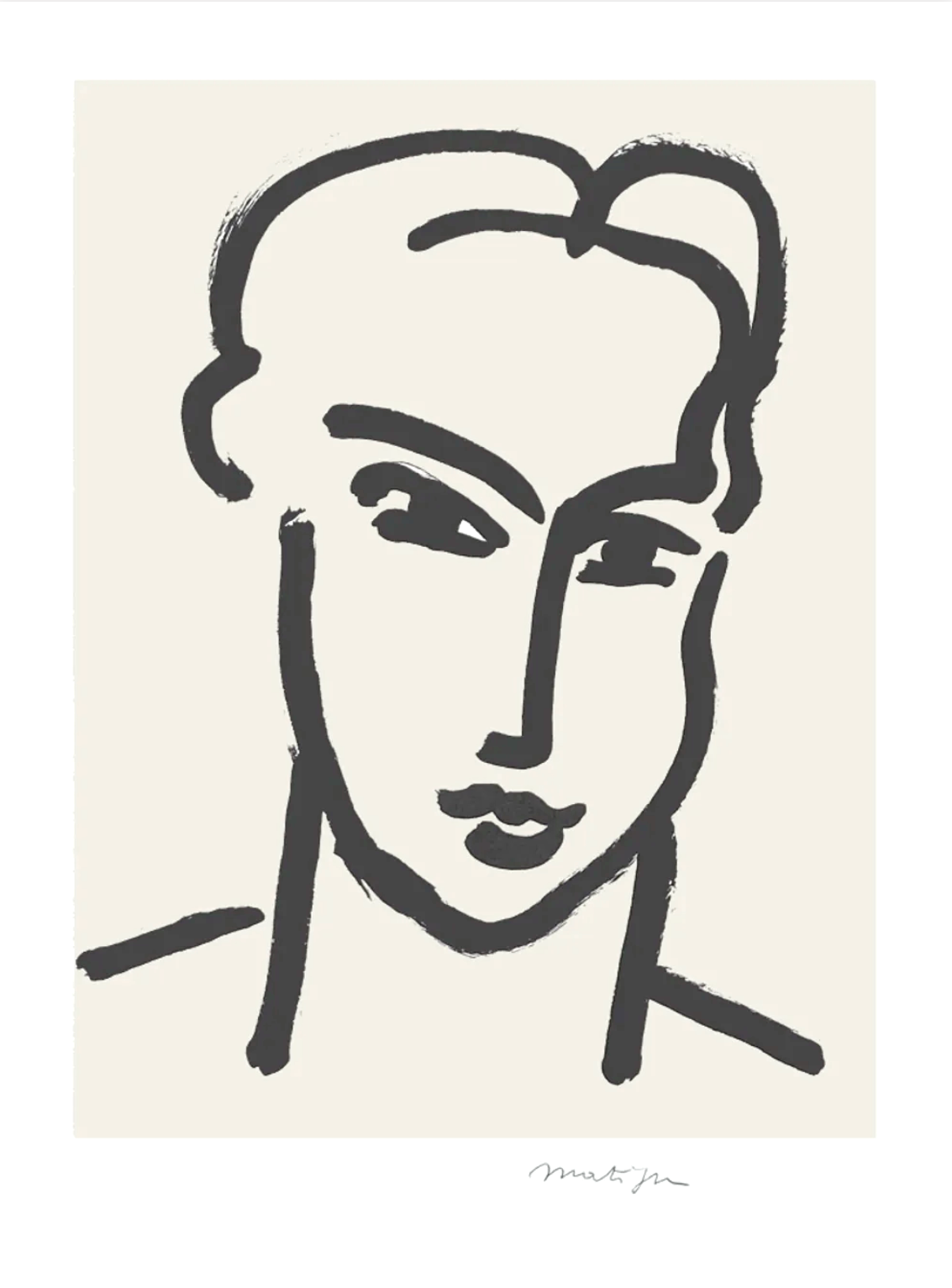 Henri Matisse 'GRANDE TETE DE KATIA, 1950’ Art Print - Galerie Maeght