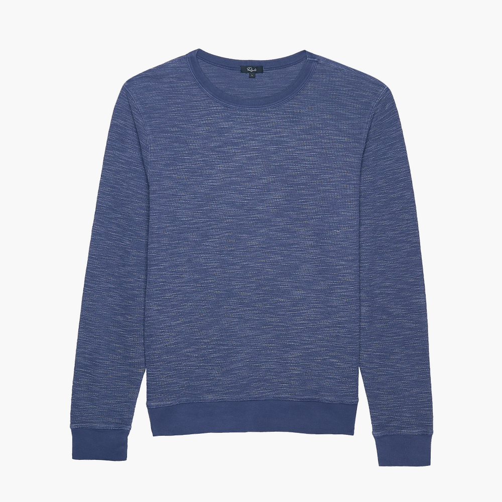GEOFFREY Crewneck Pullover Sweater in washed blue from Rails
