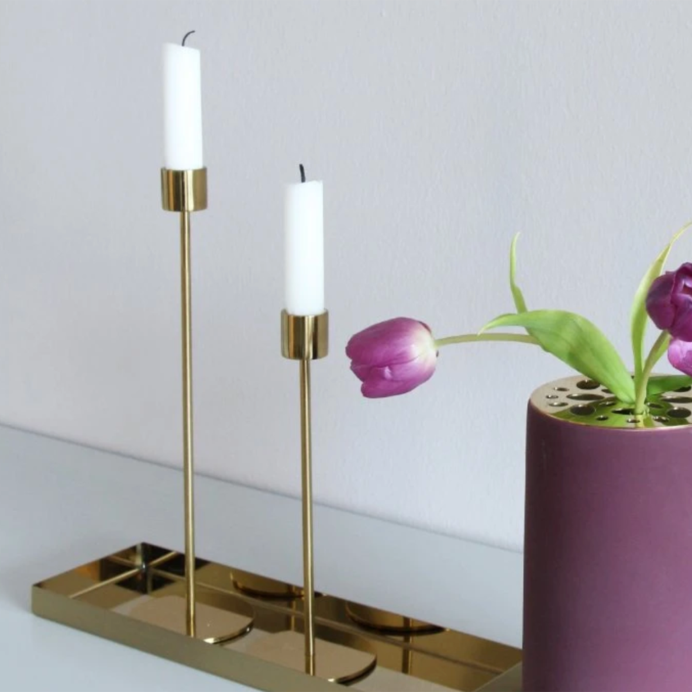 Cooee Design Brass Candlestick