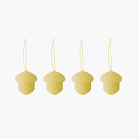 Brass acorns for hanging in Christmas tree