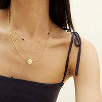 BY1OAK 'Lost in a moment' Onyx Gold Necklace