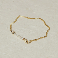 BY1OAK 'Cream' Freshwater Pearl Gold Bracelet