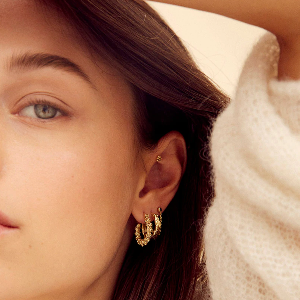 'Nature' Gold Stud Earring