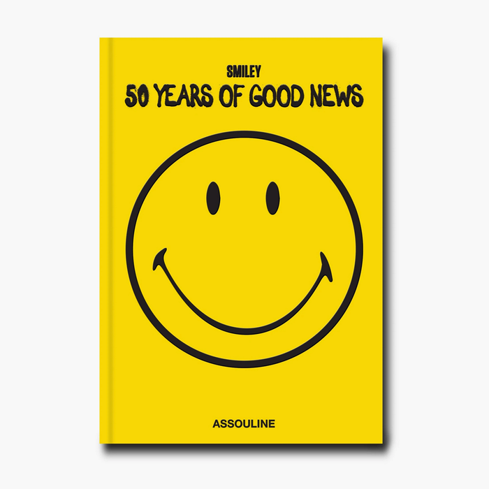  Smiley: 50 Years of Good News, featuring a compendium of their most exciting collaborations, a look back at moments in history that gave us a reason to smile.  A perfectly happy coffee table statement.