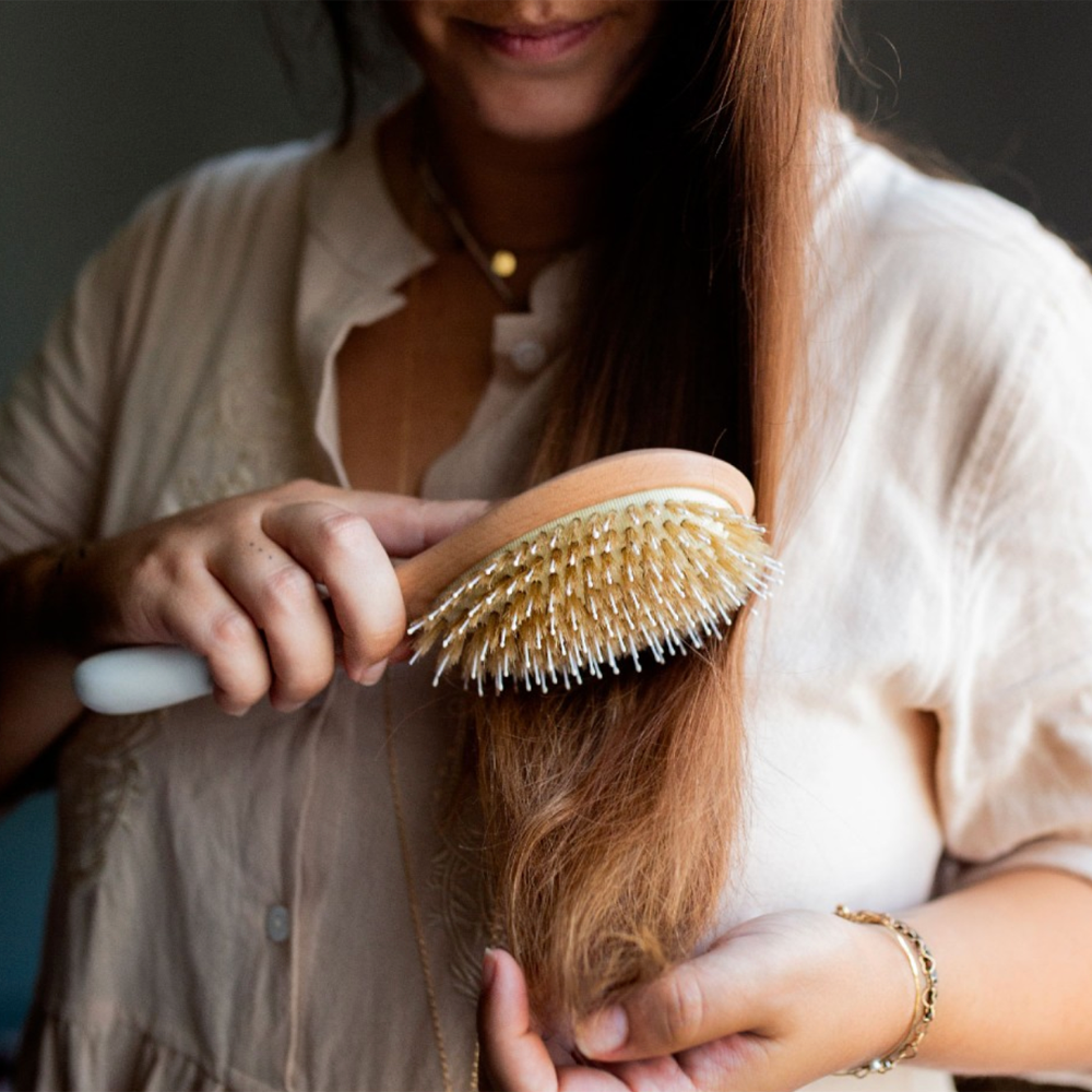 Detangling + smoothing Hair Brush - Boar & Nylon bristles