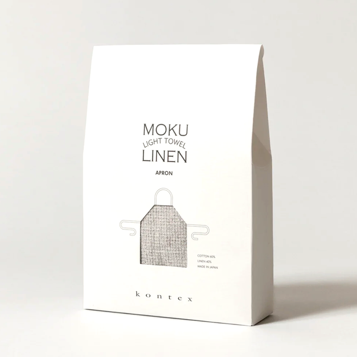 KONTEX Moku Linen Kitchen Apron - Grey