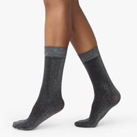 Swedish Stockings Ines Black Shimmery Socks