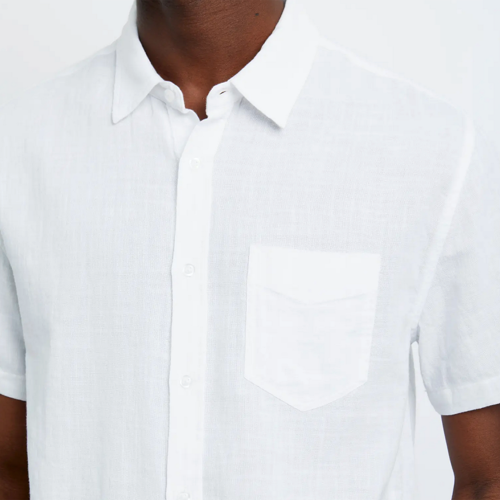 Fairfax White Short Sleeve Cotton Shirt