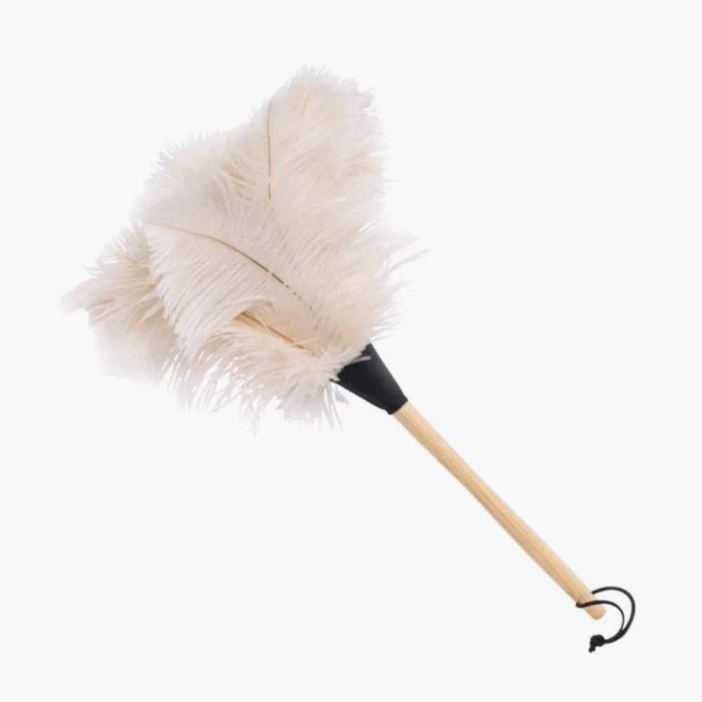 White Ostrich Feather Duster - 50 cm - from Redecker