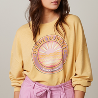 HARTFORD Tanika Yellow Sunrise Print Sweatshirt