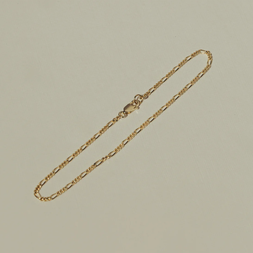 Figaro Gold Anklet from BY1OAK