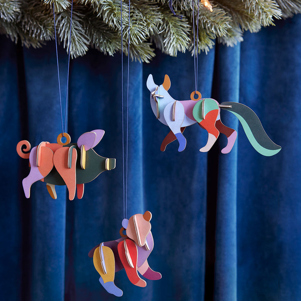Studio ROOF - DIY Christmas Tree Ornaments - SET OF 3 Animals