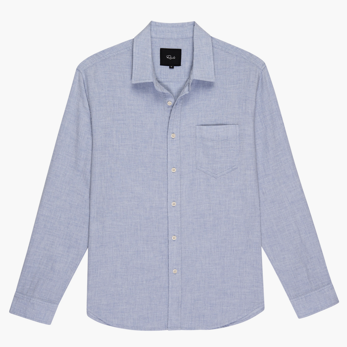 WYATT Cotton Shirt - BLUE MELANGE from Rails